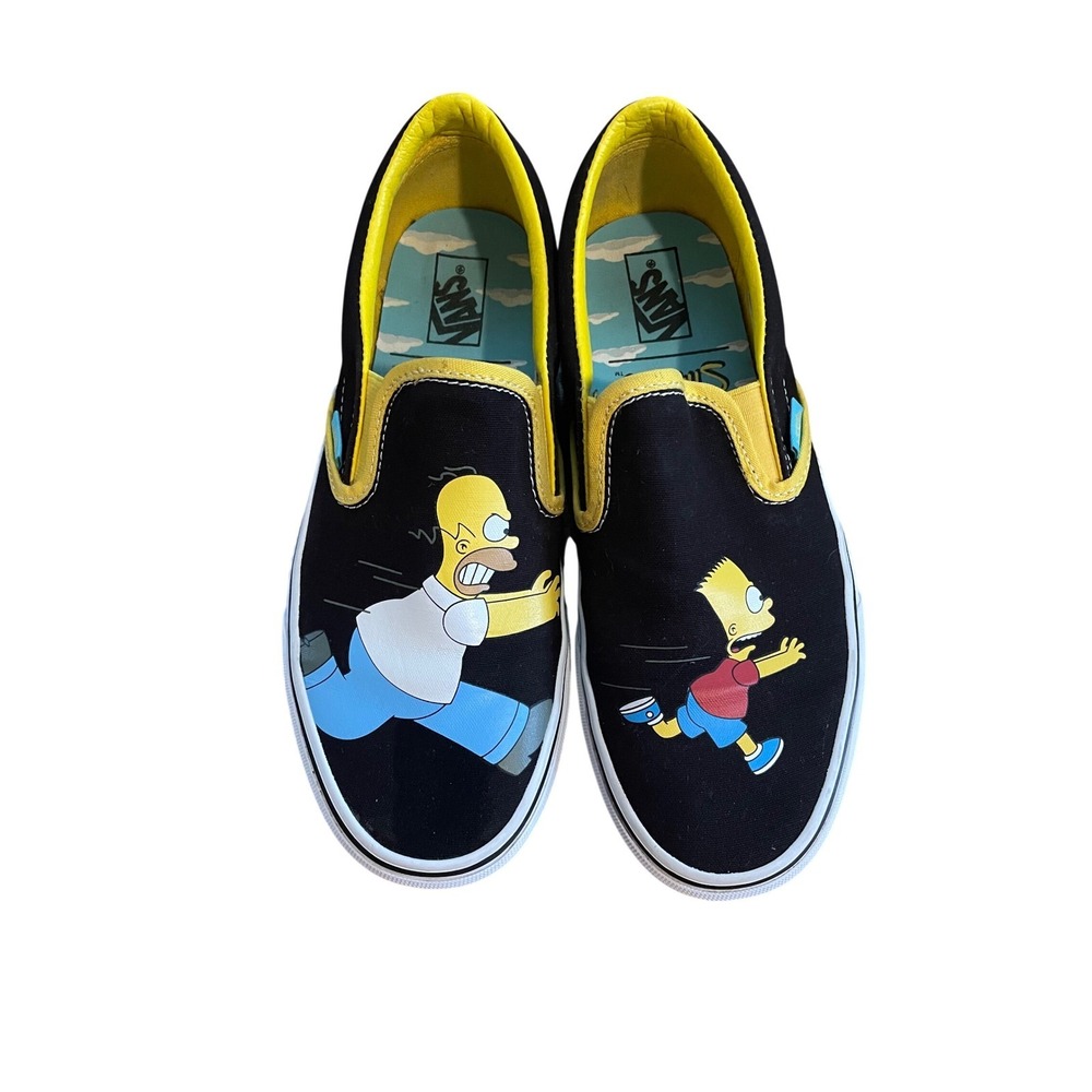 Vans Classic Slip-On The Simpsons Homer Bart Black VN0A5AO8269 Mens 7 W 8.5